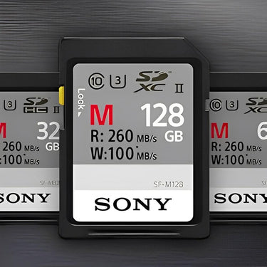 Sony Memory Card 128GB, UHS-II SD, CL10, U3, Max R260MB/s, W100MB/s, Open Box