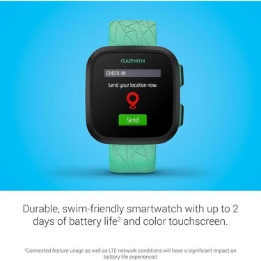 Garmin Bounce Kids Smartwatch Two-Way Text & Voice Messaging Location Track Green Burst