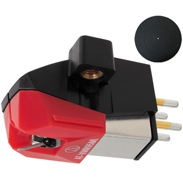 Audio-Technica Dual Moving Magnet Turntable Phono Cartridge Red with Rubber Mat