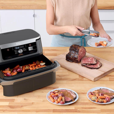 Ninja Foodi 7-in-1 DualZone FlexBasket Air Fryer w/ 11-qt MegaZone Factory Refurbished