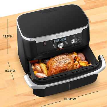 Ninja Foodi 7-in-1 DualZone FlexBasket Air Fryer w/ 11-qt MegaZone Factory Refurbished