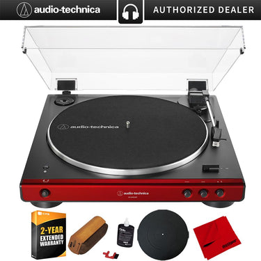 Audio-Technica Fully Automatic Belt-Drive Bluetooth Stereo Turntable +Mat + 2YR Warranty Pack