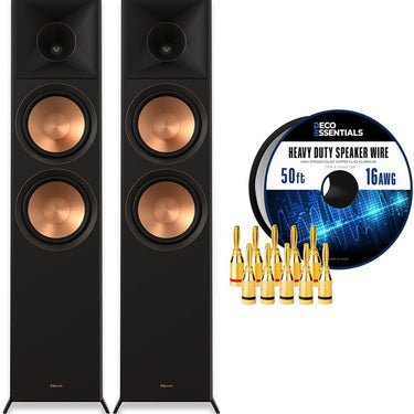 Klipsch RP-8000F II Hi-Res Floorstanding Speaker (Pair) + Deco Gear Wire + Banana Plugs