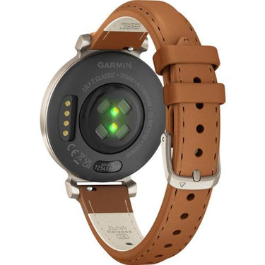 Garmin Lily 2 Classic Cream Gold with Tan Leather Band Smartwatch