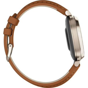 Garmin Lily 2 Classic Cream Gold with Tan Leather Band Smartwatch