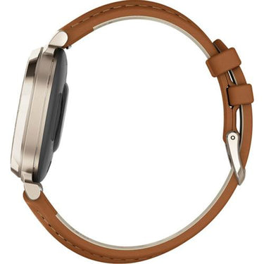 Garmin Lily 2 Classic Cream Gold with Tan Leather Band Smartwatch