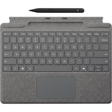 Microsoft Surface Pro Copilot+ PC Keyboard Cover with Slim Pen 2 Bundle, Platinum