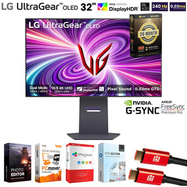 LG UltraGear 32" OLED UHD 240Hz Gaming Monitor + 26 Months Protection Bundle