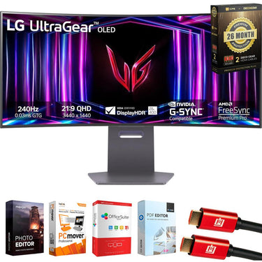 LG 34" UltraGear 1440p OLED Curved Gaming Monitor + 26 Months Protection Bundle