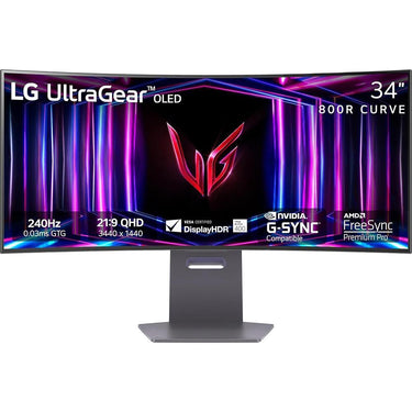 LG 34" UltraGear 1440p OLED Curved Gaming Monitor + 26 Months Protection Bundle