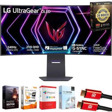 LG 39" UltraGear OLED 0.03ms Curved Gaming Monitor + 26 Months Protection Bundle