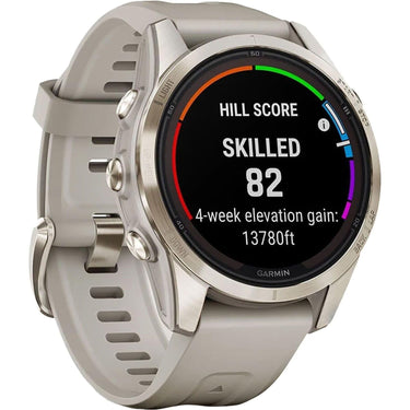 Garmin fenix 7S Pro Solar, Sapphire, Soft Gold Steel, Light Sand + 2 Year Warranty Pack