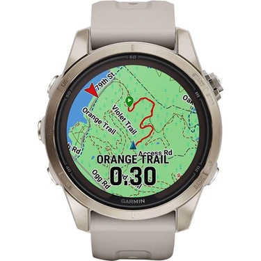 Garmin fenix 7S Pro Solar, Sapphire, Soft Gold Steel, Light Sand + 2 Year Warranty Pack