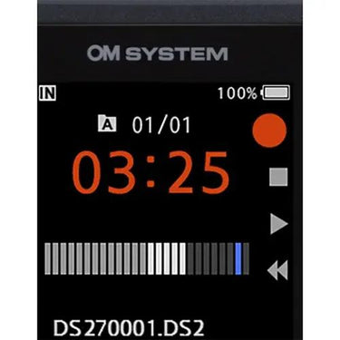 OM Digital Solutions DS-2700 Expandable 2GB Digital Voice Recorder in Black - V420370BU000