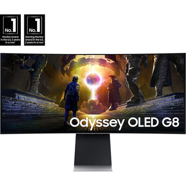 Samsung 34-inch Odyssey OLED G8 (G85SD) Ultra-WQHD Curved Gaming Monitor - Open Box