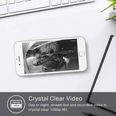 TP-Link Kasa Cam Outdoor 1080p HD, 2-Days Free Cloud Storage, Built-in Siren - Open Box