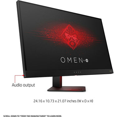 Hewlett Packard Omen 27 Inch HD (1920 x 1080) 165Hz 1ms Gaming Monitor Open Box + 1 Yr Warranty