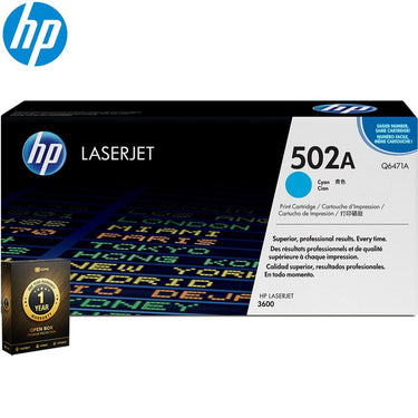 Hewlett Packard Cyan Print Cartridge for LaserJet Printers Open Box + 1 Year Warranty