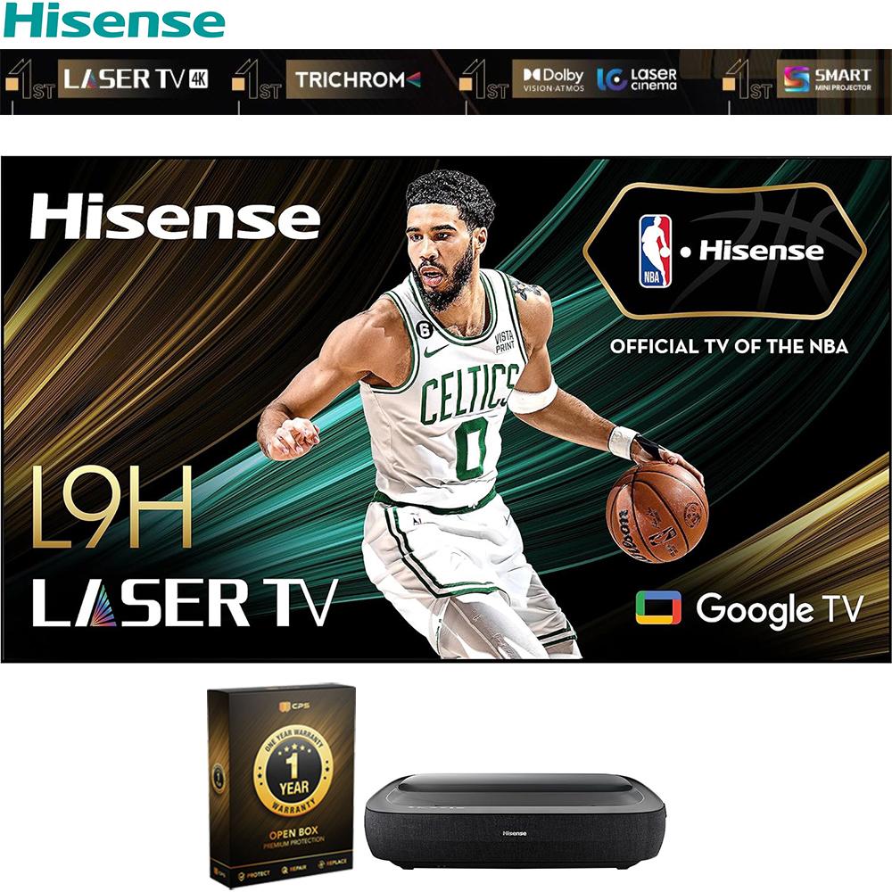 Hisense 3000-Lumen 4K Laser DLP Home Projector w/ Screen Open Box+1 Yr