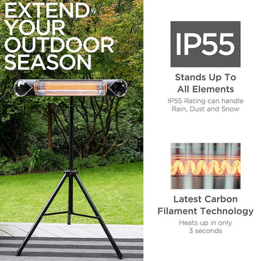 Briza Infrared Electric Indoor/Outdoor Patio Heater - IT-HEQQ-1831 - Open Box