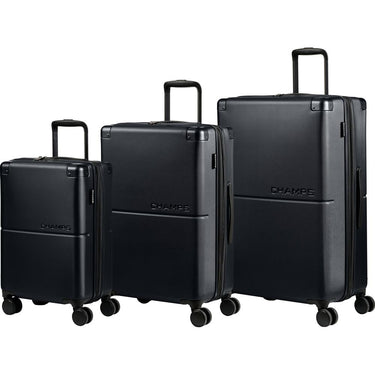Champs Earth Collection 3-piece Hardside Luggage Set in Black - S1034-BLACK