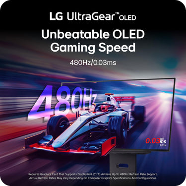 LG 27 UltraGear OLED QHD Gaming Monitor 480Hz 0.03ms G-Sync