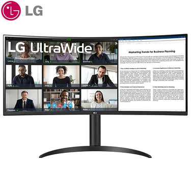LG 34" Curved UltraWide WQHD HDR 10 100Hz Monitor with USB Type-C Refurbished