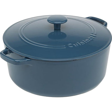Cuisinart Chef's Classic Enameled Cast Iron Round Covered Casserole (Blue, 7- Quart)