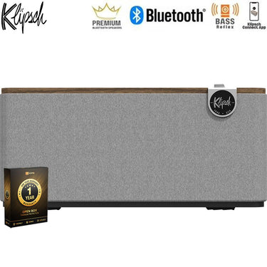 Klipsch The One Plus Premium Bluetooth Speaker Walnut Open Box + 1 Year Warranty
