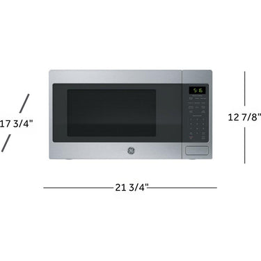 GE 1.6 Cu. Ft. Capacity Countertop Microwave Oven, Stainless Steel - Open Box