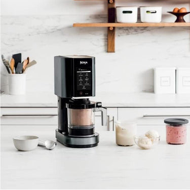 Ninja CREAMi Ice Cream; Sorbet; Milkshake Maker + 3 CREAMi Pints; Black - Open Box
