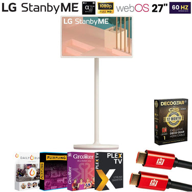 LG StanbyME 27" Class LED FHD Smart webOS w/ 12 Months Protection Bundle