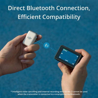 DJI Mic 2 Transmitter Wireless Microphone (White) + Accessories Bundle