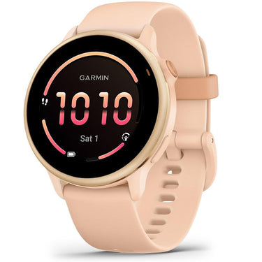 Garmin VIVOACTIVE 6 Health & Fitness GPS Smartwatch, Pink Dawn + Accessories Bundle