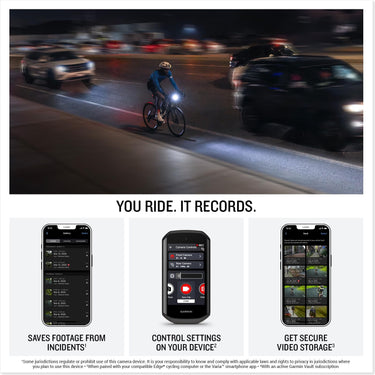 Garmin Varia Vue, Cycling Headlight & 4K Camera, 600 Lumens, Incident Detection