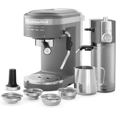 KitchenAid Semi-Automatic Espresso Machine and Automatic Milk Frother Attachment - KES6404
