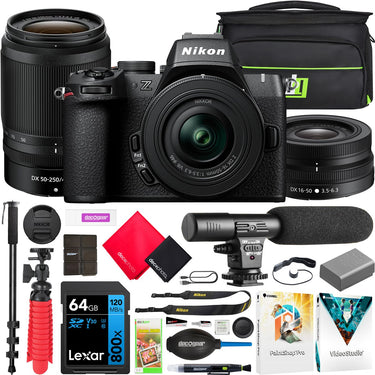 Nikon Z50II Mirrorless Camera + 2 Lens Kit 16-50mm & 50-250mm Content Creator Bundle