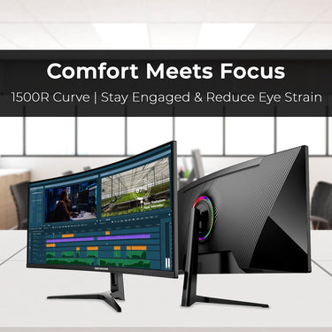 Deco Gear 34 inch Curved Ultrawide Business Monitor, 3440x1440, 100Hz, HDR