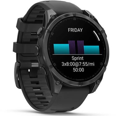 Garmin Fenix 8 47mm Smartwatch, Slate Gray w/ Black Silicone Band + Accessories Bundle