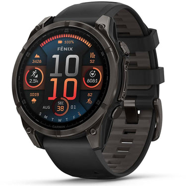 Garmin Fenix 8 47mm Smartwatch, Sapphire, Carbon Gray Titanium + Accessories Bundle