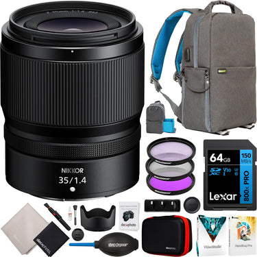 Nikon NIKKOR Z 35mm F1.4 Full Frame Lens for Z-Mount Mirrorless Cameras 20126 Bundle