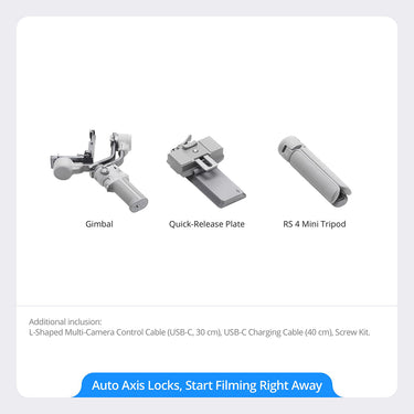 DJI RS 4 Mini Combo - Gimbal Stabilizer for Camera; Intelligent Tracking - Open Box