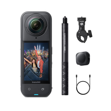 Insta360 X5 Motorcycle Bundle, 8K30fps 360 Camera Wi-Fi Waterproof, PureVideo AI