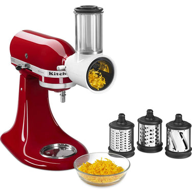 KitchenAid Artisan Series 5-Quart Tilt-Head Stand Mixer w Fresh Prep Slicer/Shredder, Red