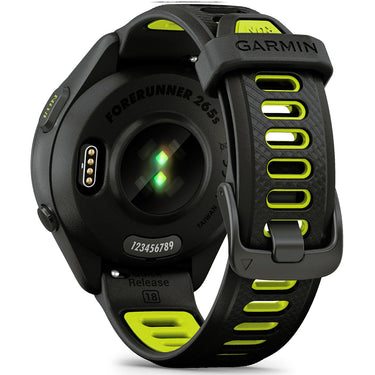 Garmin Forerunner 265S GPS Smartwatch Black/Amp Yellow with Charging Dock Bundle