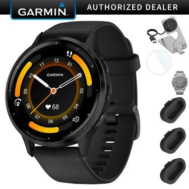 Garmin Venu 3 Health and Fitness GPS Smartwatch (45mm) + Charging Doc + Dust Cover
