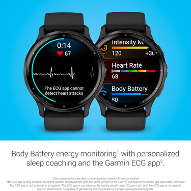 Garmin Venu 3 Health and Fitness GPS Smartwatch (45mm) + Charging Doc + Dust Cover
