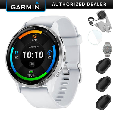 Garmin Venu 3 Health and Fitness GPS Smartwatch (45mm) + Charging Doc + Dust Cover