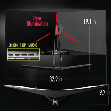 Deco Gear 35" Curved Gaming Ultrawide Monitor, 3440x1440, 120 Hz, 1ms MPRT, USED