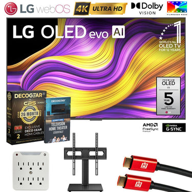 LG 55" G5 OLED evo 4K UHD TV with One Wall Design (2025) + Extended Protection Plan